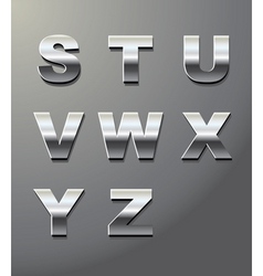 Shiny metal letters vector image