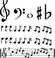 Music note selection vector image