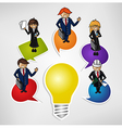 Business teamwork social idea people vector image