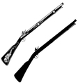 Old flintlock rifle vector image