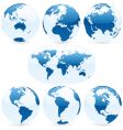 World globes and map vector image