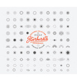 Retro sunburst bursting rays design elements vector image