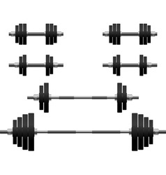 Set of weights second variant vector image