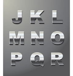 Shiny metal letters vector image