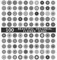 Beautiful abstract flower icons vector image