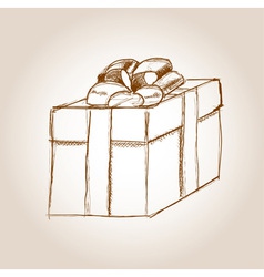 Gift drawing vector image