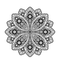 Indian ethnic mandala Ornamental round lace vector image