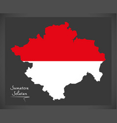 Sumatera selatan indonesia map with indonesian Sumatera selatan indonesia map with indonesian vector image