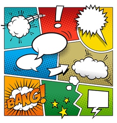 Color Comic Stripes Template vector image