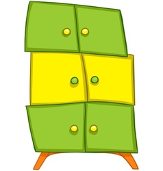 Cartoon home furniture wardrobe vector image