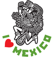 I Love Mexico Template Design vector image