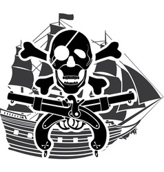 Pirate ship vector image
