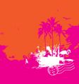 Tropical island vintage style vector image