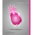 Abstract banner in the form of an pineapple vector image