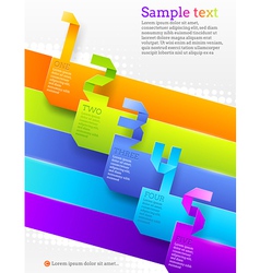 Graphic template with numbered banners vector image