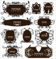 Empty vintage labels vector image