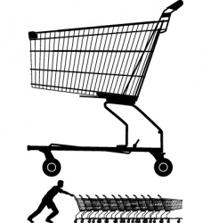 Shopping trolley Shopping trolley vector image