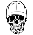 Skull in cap vector image