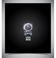 Transparent glass skull vector image
