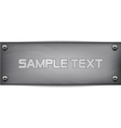 Metal plate with screws vector image