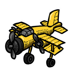 Cartoon image of plane vector image