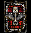 Motorcycle vintage logo emblem t shirt design vector image