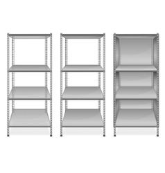 Empty bookshelves vector image