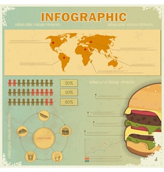 Vintage infographics vector image