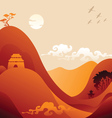 Abstract asian landscape vector image
