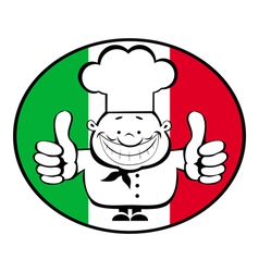 Cartoon smiling chef vector image