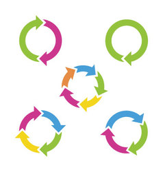 Colorful cycle arrows vector image