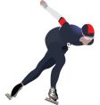 Speed skating vector image