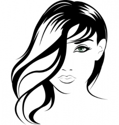 Female portrait vector image