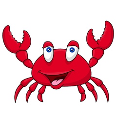 Funny crab cartoon vector image