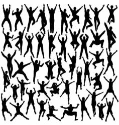 Celebration silhouettes vector image