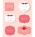 Set of different gift cards with ribbons design vector image