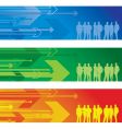 Arrow banner people Arrow banner people vector image