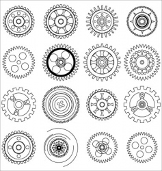 Gears set vector image