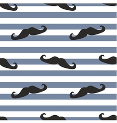 Tile moustache sailor blue white background Tile moustache sailor blue white background vector image