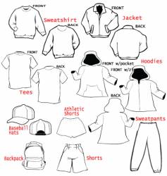 Clothing apparel templates vector image