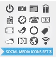 Social media icons set 3 vector image