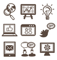 Internet marketing icons vector image