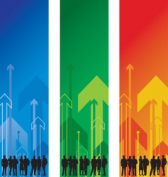 Arrow banner people vector image