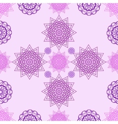 Abstract violet flowers on a pink background vector image
