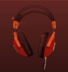 Headphones vector image