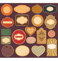 Set of vintage labels vector image