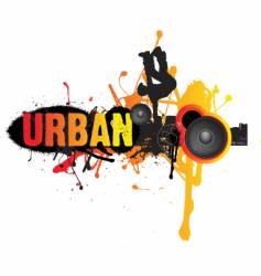 Urban break dance music vector image