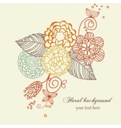 Floral background vector image