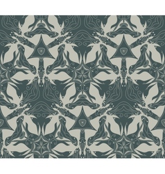 Seamless wallpaper with floral ornament vector image