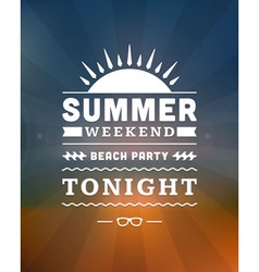 Retro summer design poster vector image